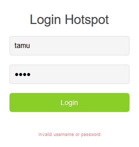 Error Message on the Login Page Hotspot Mikrotik