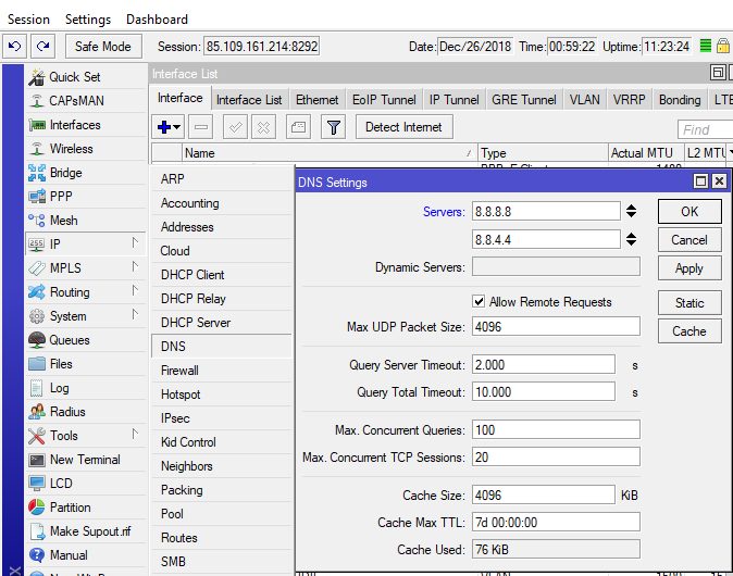 How to Configure Mikrotik DNS Server