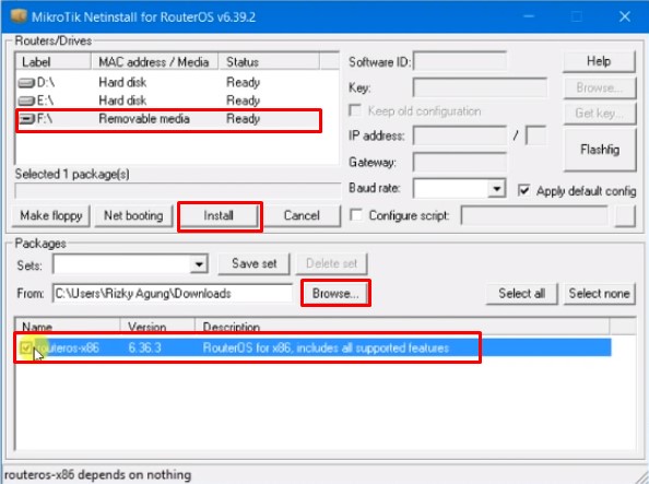 How to Install Mikrotik on USB FlashDisk