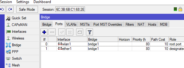 Mikrotik Bridge Port