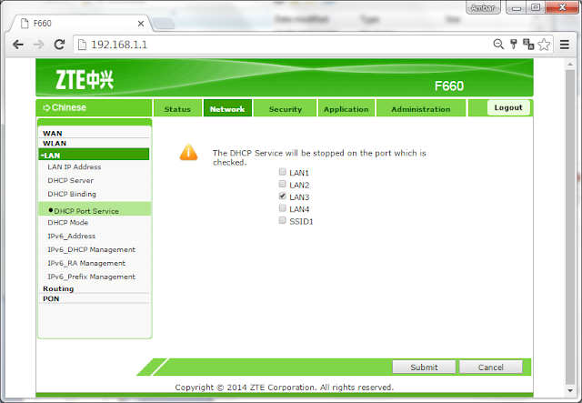 Setting Bridge Modem GPON ZTE