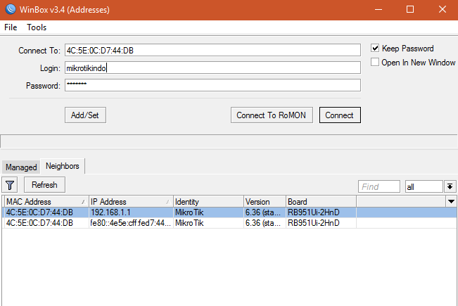 Login Winbox