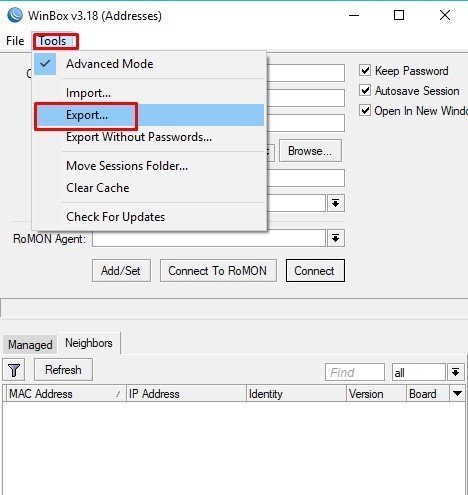 How to View Mikrotik Winbox Password