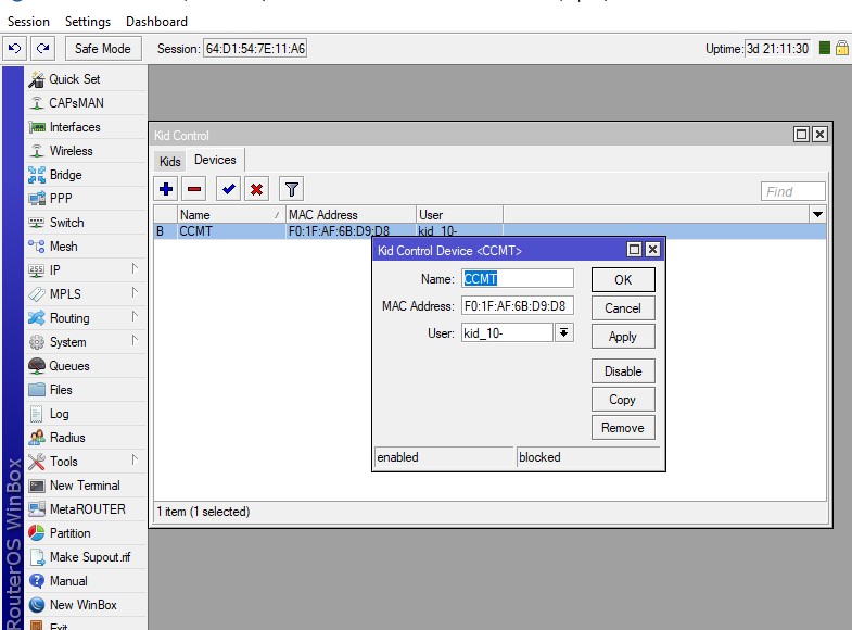Mikrotik How to Config Kid Control to Manage Your Child