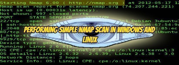 Performing Simple nmap Scan in Windows and Linux