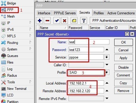 PPPoE Server Configuration in MikroTik Router